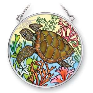  Amia Suncatcher Featuring a Turtle Design, Hand Painted 
