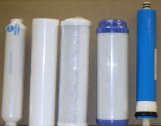 REVERSE OSMOSIS RO 5 FILTERS/MEMBRANE REPLACEMENT SET  