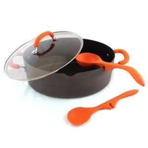  Rachael Ray 4 Piece 8 Quart Pasta Pot, Lazy Spoons Hard 