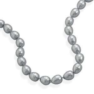  17 + 2 Silver Shell Base Pearl Necklace Jewelry