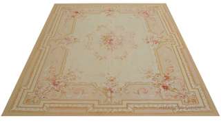 4X6 French Home Decor Aubusson Rug ~ Green Ivory Gold  