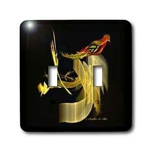  SmudgeArt Fractal Bird Art Design   A Golden Perch   Light 