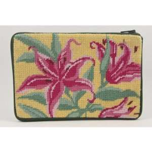  Cosmetic Purse   Pink Lily   Needlepoint Kit Arts, Crafts 
