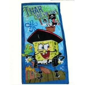   Jr Bath Towel   Pirate Captain Spongebob Beach Towel