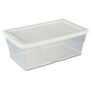  Sterilite 6 Quart Plastic Shoe Box 6 qt Clear Shoebox 