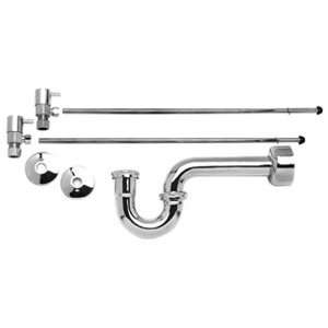  Plumbing Lever Handle, Angle Valve Lavatory Supply Kit with P Trap 