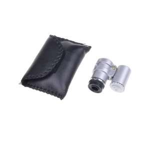  45x Jeweller Mini Magnifier Pocket Loupe Microscope with 