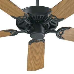 Ceiling Fan in Matte Black Finish Polished Brass with Medium / Light 