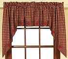 burgundy swag curtains  