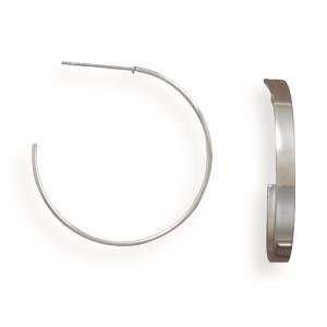  316L Stainless Steel 3/4 Hoop Post Earrings Jewelry