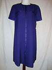 NWT EVAN PICONE Sapphire Blue Button Front Short Sleeve
