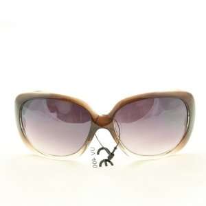  Fashion Cateye Sunglasses P1613 Brown and Clear Glassy Frame Purple 