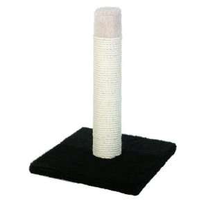   Pooch Purrfect Single Scratch Post Black Unreal Lambskin