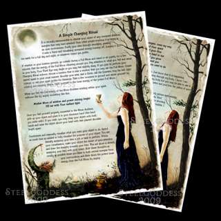 CHARGE OF THE FULL MOON spell Book of Shadows print  