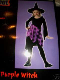 Witch Purple Spider Sequin Hat Costume NWT 12 14  