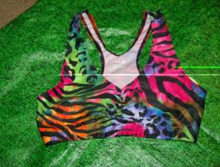 Volleyball Spandex Sports Bra Jungle Boogie Sz Medium 34/36  