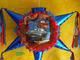 Pinata Cars Birthday Party Holds Candy Star Shape  