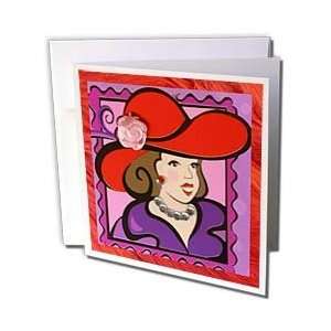  Red Hat Themes   Red Hat Portrait   Greeting Cards 6 Greeting Cards 