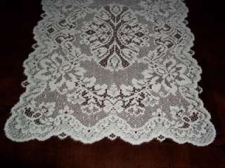 LACE CREME IVORY TABLE RUNNER FLORAL 54 X 14 CTRF50  