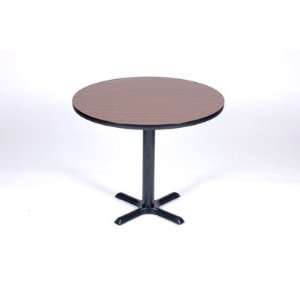 Round Bar and Café Table with X Base and Column Diameter 48 Round 