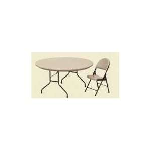   Inc Dove Gray High Pressure Top Folding Table 48 Round