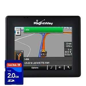 RightWay RW 350 3.5 Touchscreen Portable GPS Navigation System w/USA 