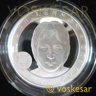 2010 John Lennon SILVER Proof Coin, Royal Mint, Rare  