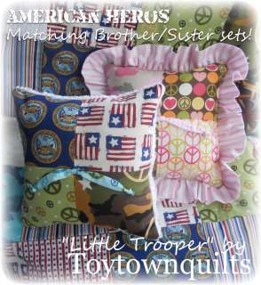 Military Army Marine Navy AF Camo Chenille baby bedding  