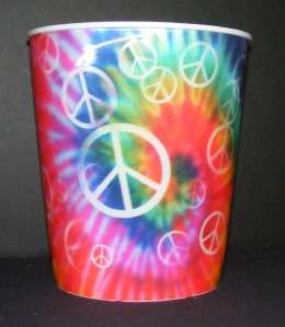   BABY Tie Dye Holographic WASTEBASKET Waste Bin Trash Can Hip Sign Out