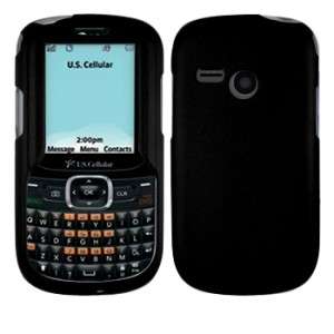 Rubber Black Hard Case Phone Cover US Cellular LG Saber  