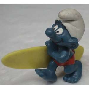  Vintage Pvc Figure  Smurfs Smurf Surfer Toys & Games