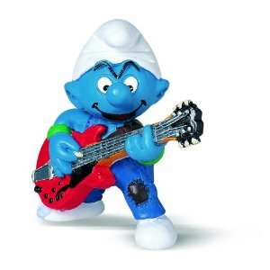  Schleich The Smurfs Mini Figure Lead Guitar Player Toys 