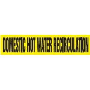  DOMESTIC HOT WATER RECIRCULATION   Snap Tite Pipe Markers 