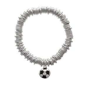   Soccerball   Two Sided Charm Links Bracelet Arts, Crafts & Sewing