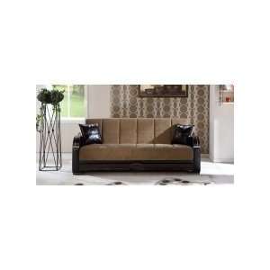  Shape Sofa Bed in Flora Brown