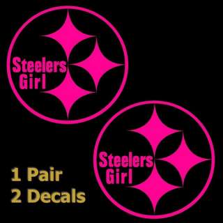 Pittsburgh Steelers Girl 4 inch Window Stickers Decals  