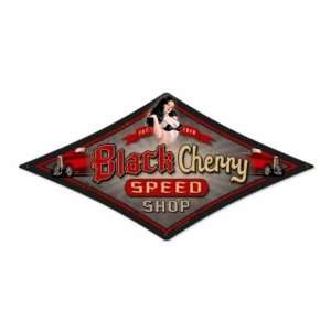  Black Cherry Speed Shop Pin Up Garage Metal Vintage Sign 