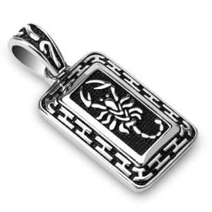  Spikes 316L Stainless Steel Scorpion Tribal Tag Pendant 