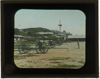 ANTIQ.LANTERN SLIDE MILITARY WAGONS, JAPANESE ? c1905?  