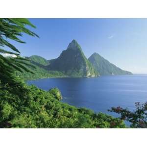  Volcanic Peaks of the Pitons, Soufriere Bay, St. Lucia 