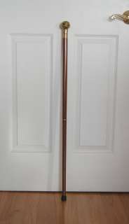 KNOT HANDLE BRASS WALKING CANE 35 Tall Stick ~ 2 Part Cane ~ FREE S/H 