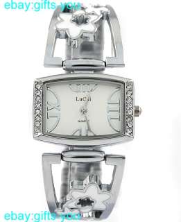   Dial Shiny Silver Band Rectangular Ladies Women Bracelet Watch FW766A