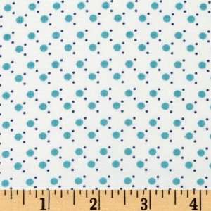  44 Wide Stella Dot Teal Fabric By The Yard Arts, Crafts 