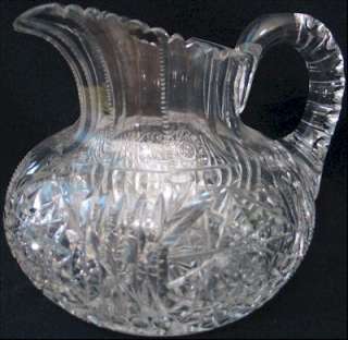 Antique Water Pitcher ABP/American Brilliant Cut Glass  