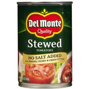 Del Monte No Salt Added Stewed Tomatoes Grocery & Gourmet Food