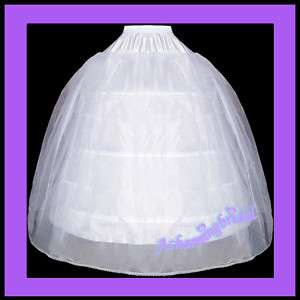 Full Bridal Dress 3 HOOP Crinoline Petticoat Slip 03  