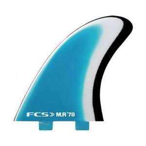 FCS MR 78 Retro Performance Glass Surfboard Twin Fin Set   Blue 