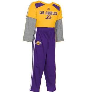Los Angeles Lakers Sweatshirts  Adidas Los Angeles Lakers Infant Gold 