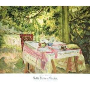  Table Set In A Garden by Pierre Bonnard. Best Quality Art 
