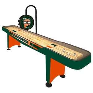   University of Miami Hurricanes Shuffleboard Table